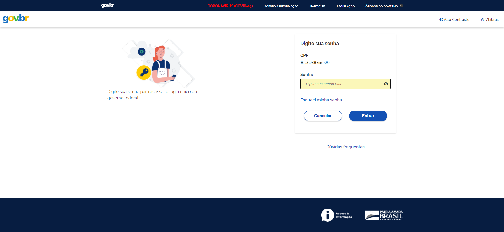 Gov BR Login Senha